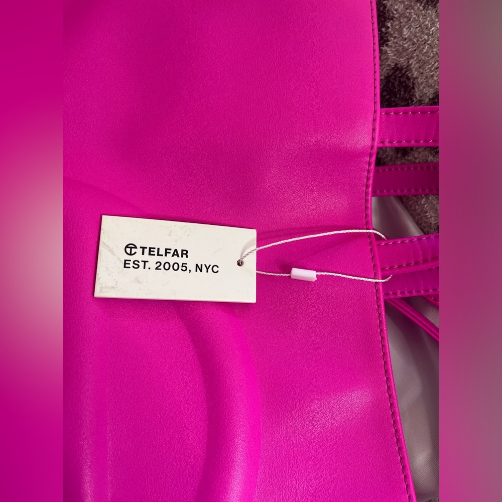 Telfar NEW NWT Azalea Shopping bag LARGE hot pink - Picture 12 of 13